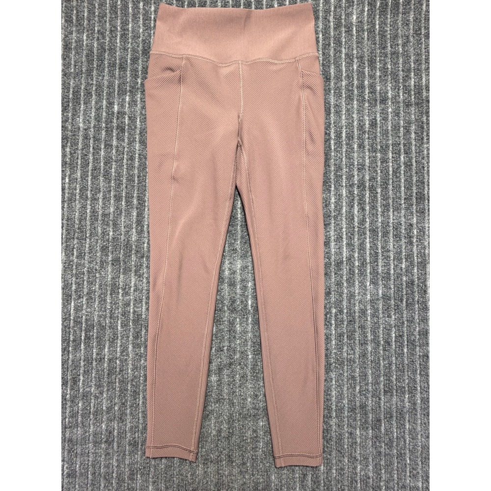 Athleta Salutation Stash Rib Mix Tight Small Mauve High Rise Athleisure Sporty